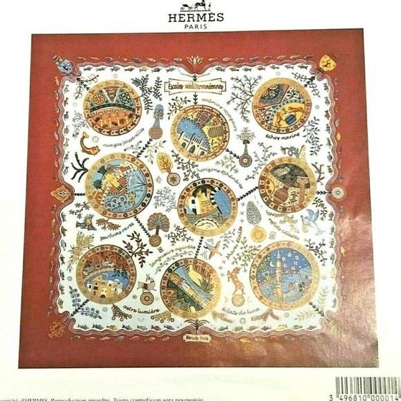 Unused Hermes Mediterranean Escales Silk Scarf - Picture 5 of 5